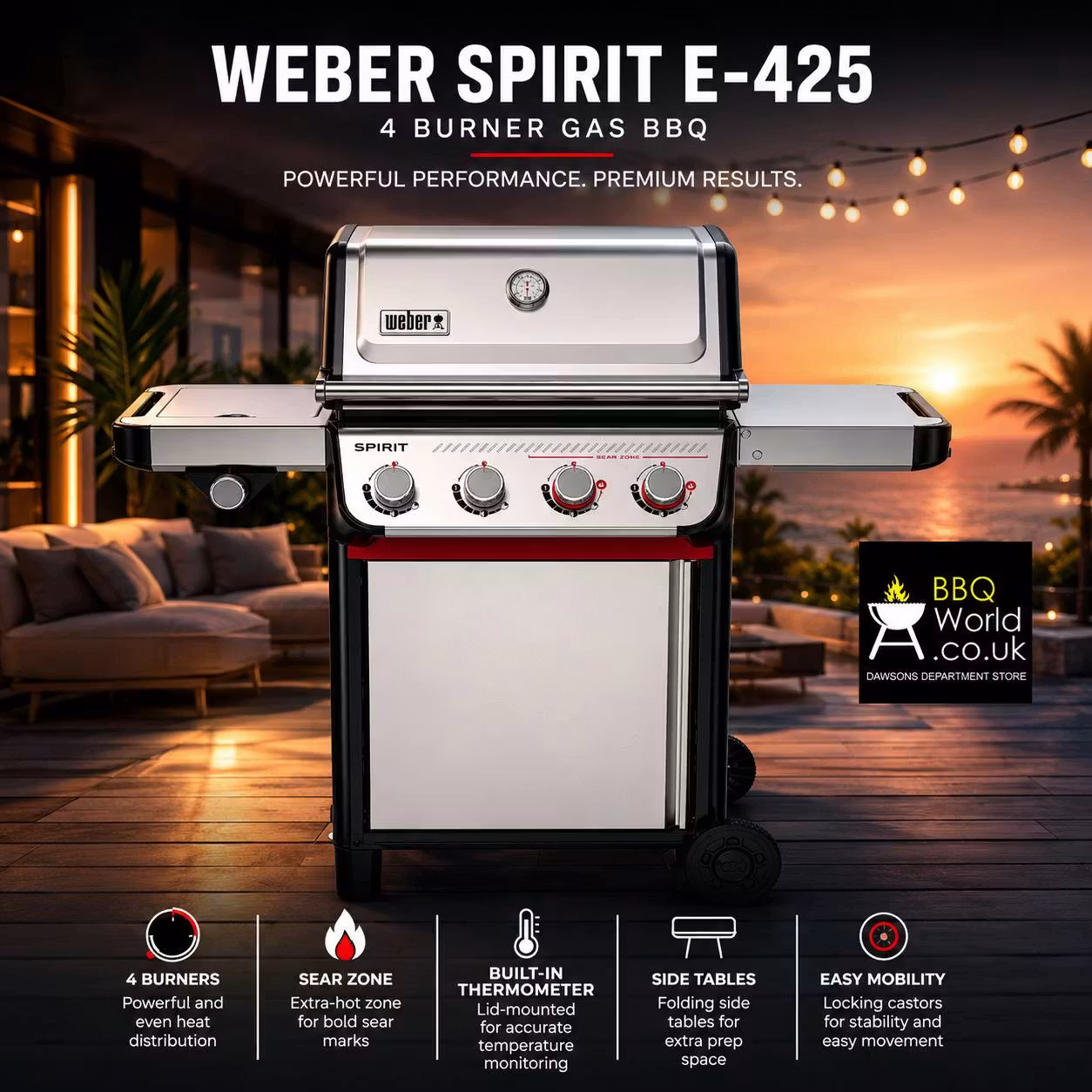 NEW 2026 WEBER SPIRIT S-435 GAS BBQ + COVER