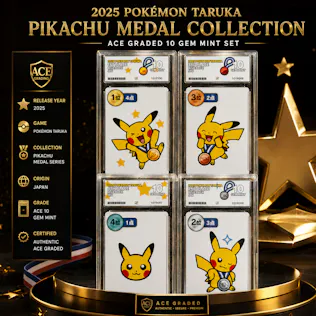 ACE 10 PIKACHU TARUKA FOUR-CARD MEDAL COLLECTION