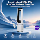 RUSSELL HOBBS RHBLDL25W HOT & COOL BLADELESS TOWER FAN - WHITE