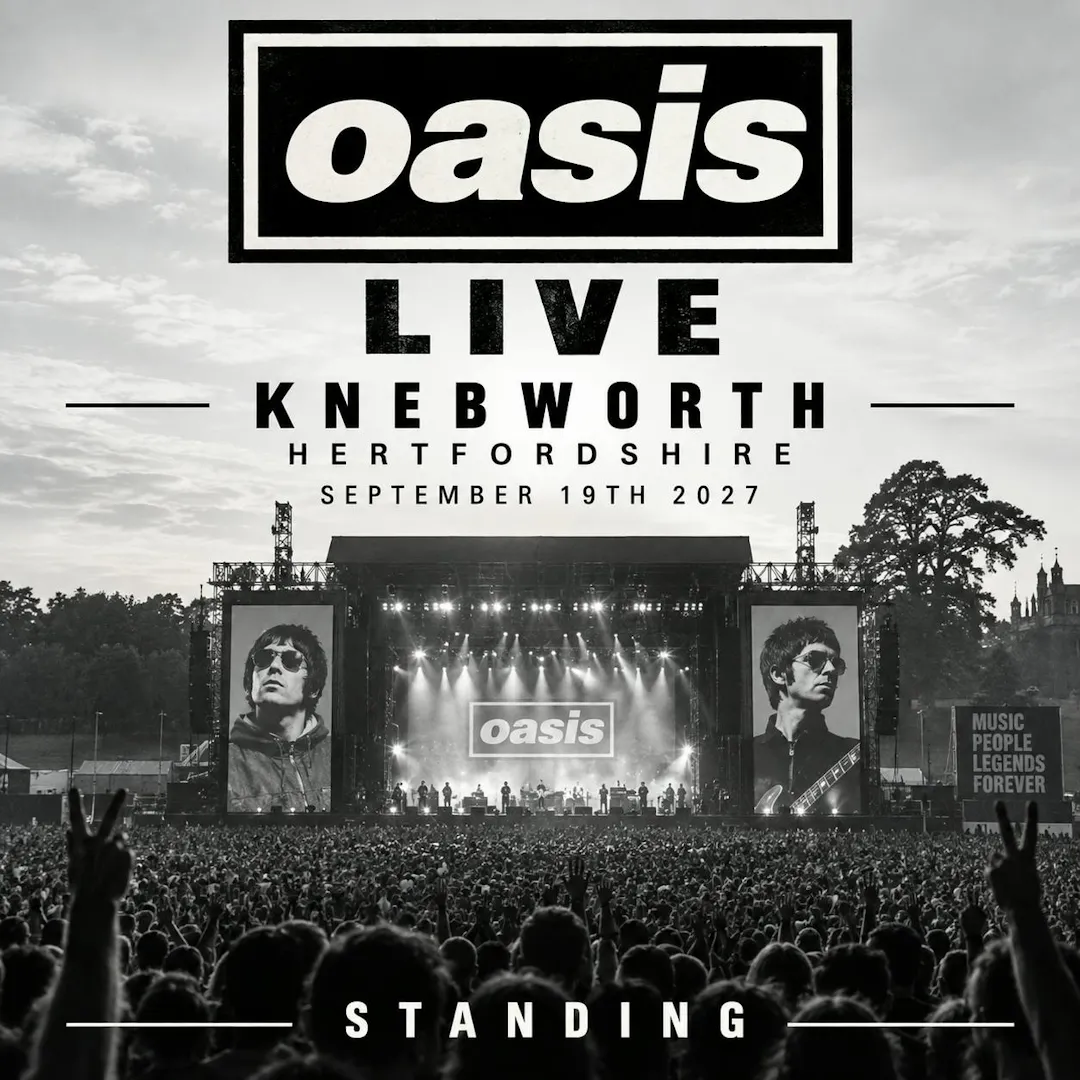 2 x OASIS LIVE KNEBWORTH HERTFORDSHIRE SEPTEMBER 19TH 2027 STANDING