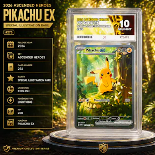 2026 ASCENDED HEROES PIKACHU EX SPECIAL ILLUSTRATION RARE – GEM MINT 10 or £1000