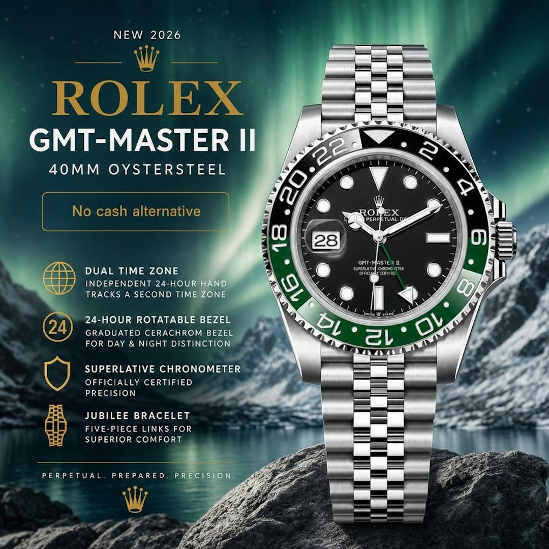 2026 ROLEX GMT-MASTER II 40 – GREEN/BLACK BEZEL / JUBILEE — SPRITE