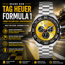 NEW TAG HEUER FORMULA 1 43MM YELLOW DIAL CHRONOGRAPH