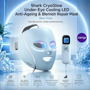 SHARK CRYOGLOW LED FACE MASK UNDER-EYE COOLING TECHNOLOGY