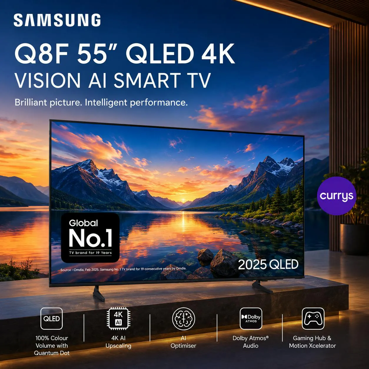 SAMSUNG Q8F 55" QLED 4K VISION AI SMART TV