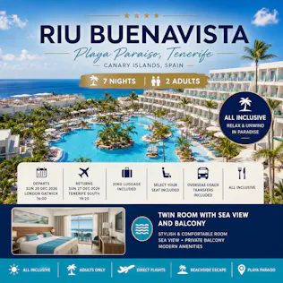 CHRISTMAS 2026 TUI ALL INCLUSIVE TENERIFE ESCAPE