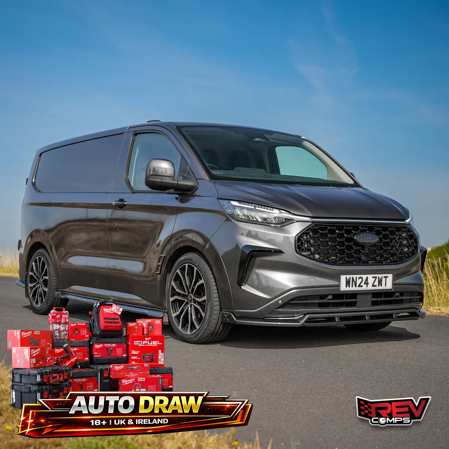 2024 Ford Transit Custom Projex Edition Tool Van + £5,000 Milwaukee Tools + £1,000