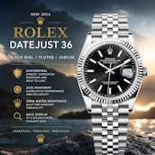 2026 ROLEX DATEJUST 36 – BLACK DIAL / FLUTED / JUBILEE