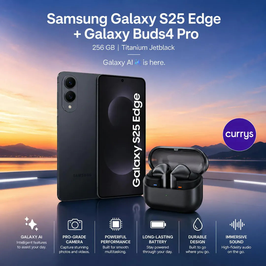 SAMSUNG GALAXY S25 EDGE + BUDS 4 BUNDLE