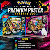 POKÉMON ASCENDED HEROES PREMIUM POSTER COLLECTION - MEGA LUCARIO EX & GARDEVOIR EX