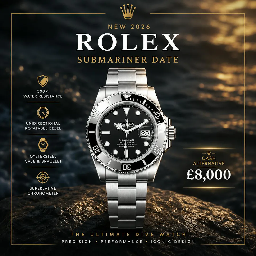 Ad** Sco** - NEW 2026 ROLEX SUBMARINER DATE OR £8,000