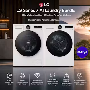 LG SERIES 7 AI WASHING MACHINE & DRYER BUNDLE