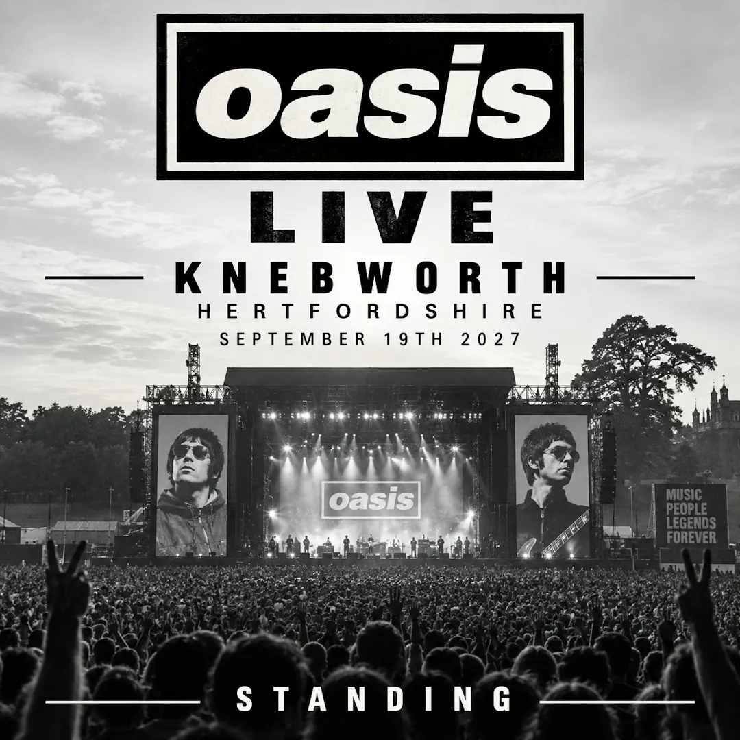 2 x OASIS LIVE KNEBWORTH HERTFORDSHIRE SEPTEMBER 19TH 2027 STANDING