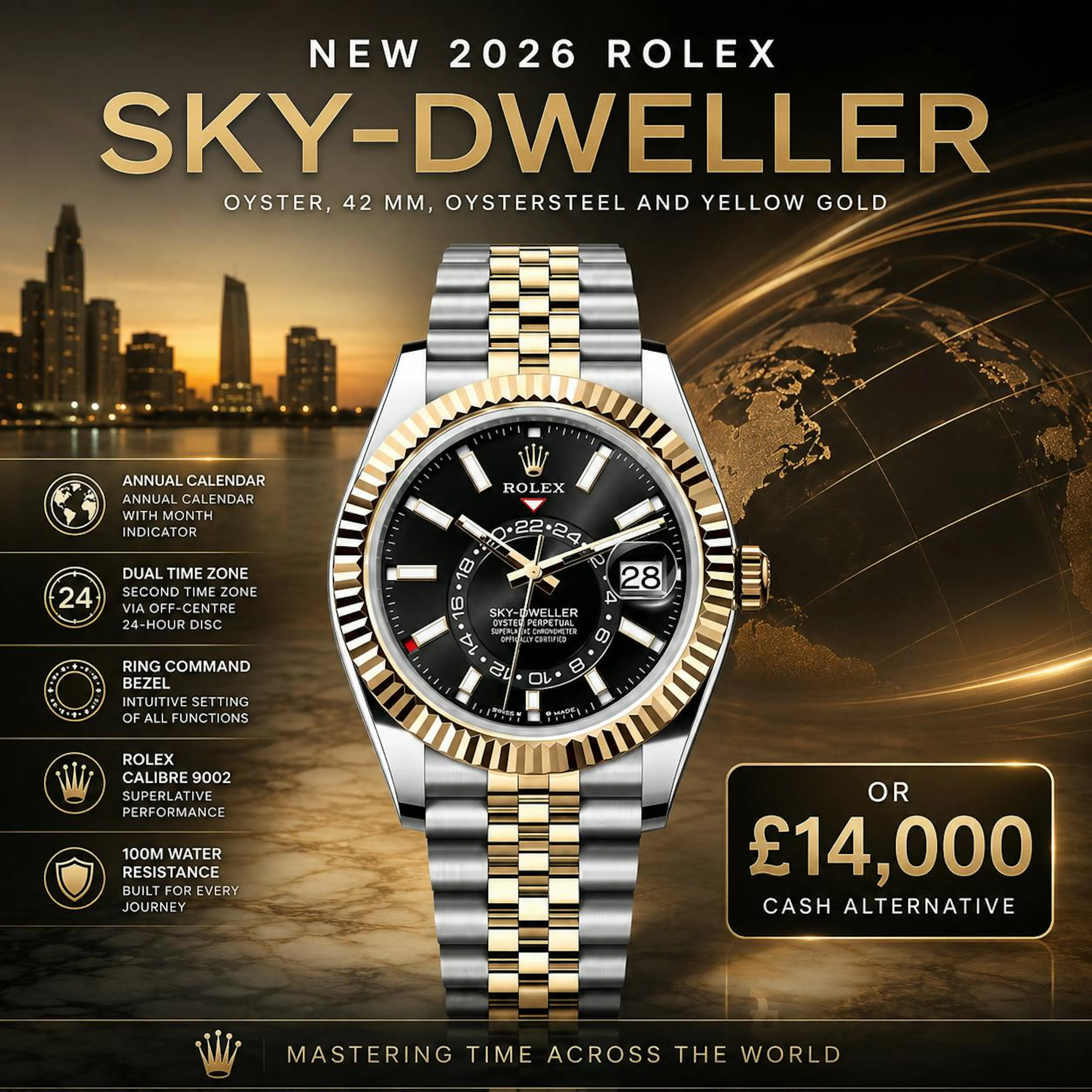 Jason Owens - NEW 2026 ROLEX SKY-DWELLER OR £14,000