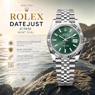 NEW 2026 ROLEX DATEJUST 41MM MINT DIAL OR £8,000