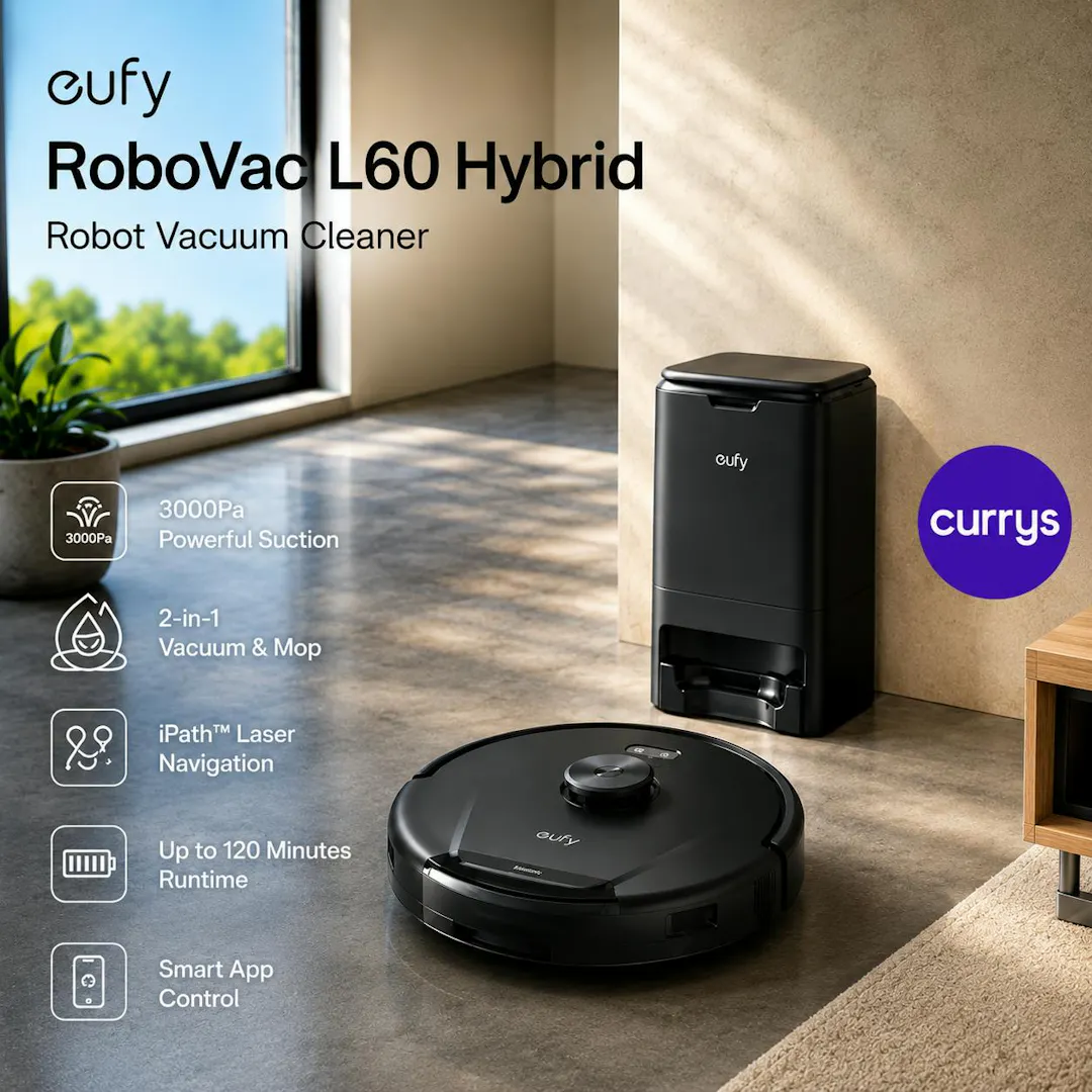EUFY ROBOVAC L60 HYBRID ROBOT VACUUM CLEANER - BLACK