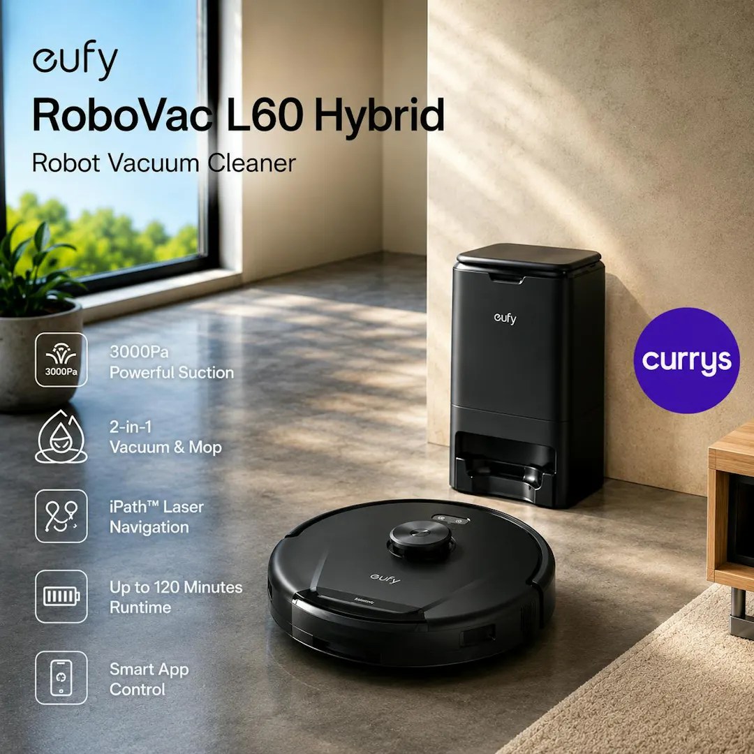 EUFY ROBOVAC L60 HYBRID ROBOT VACUUM CLEANER - BLACK