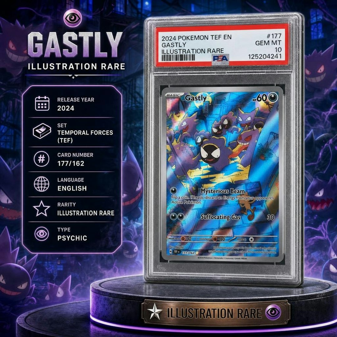 PSA 10 2024 POKEMON TEF EN-TEMPORAL FORCES #177 GASTLY IR