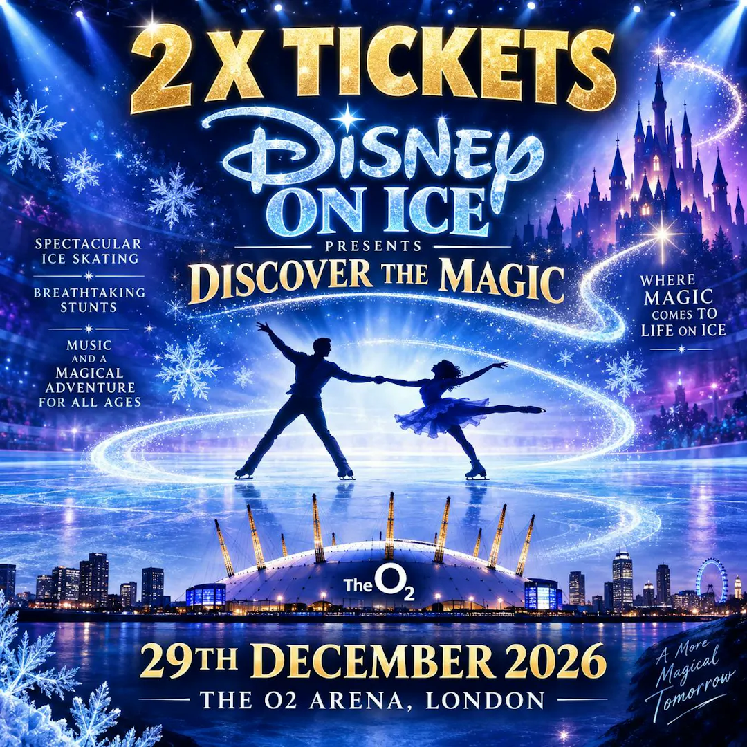 2 X DISNEY ON ICE PRESENTS: DISCOVER THE MAGIC O2 BOX SEATS 29TH DEC 2026