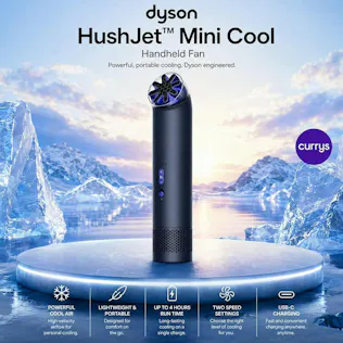 DYSON HUSHJET MINI COOL HANDHELD FAN - COBALT BLUE
