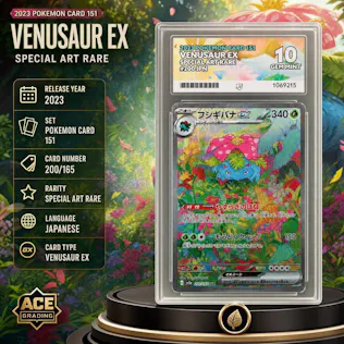 ACE 10 2023 POKEMON CARD 151 VENUSAUREX SPECIAL ART RARE