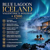 BLUE LAGOON ICELAND VALENTINE'S ESCAPE FOR TWO + £500