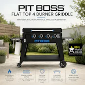 PIT BOSS ULTIMATE SMASH GRIDDLE LIFT OFF PLANCHA 4 BURNER + COVER