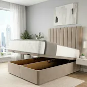 LUXURY OTTOMAN BED BUNDLE - FRAME, MATTRESS + CHOICE OF SIZE & FABRIC
