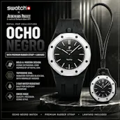 NEW SWATCH X AUDEMARS PIGUET ROYAL POP OCHO NEGRO + STRAP