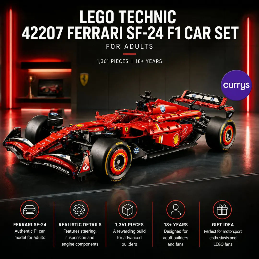 LEGO TECHNIC 42207 FERRARI SF-24 F1 CAR SET FOR ADULTS