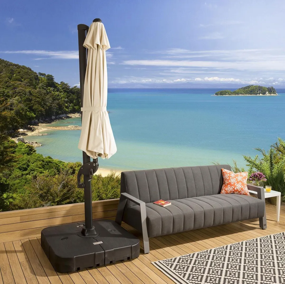 CANTILEVER GARDEN PARASOL 3M TILT/SWIVEL - 2 X COLOURS