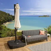 CANTILEVER GARDEN PARASOL 3M TILT/SWIVEL - 2 X COLOURS