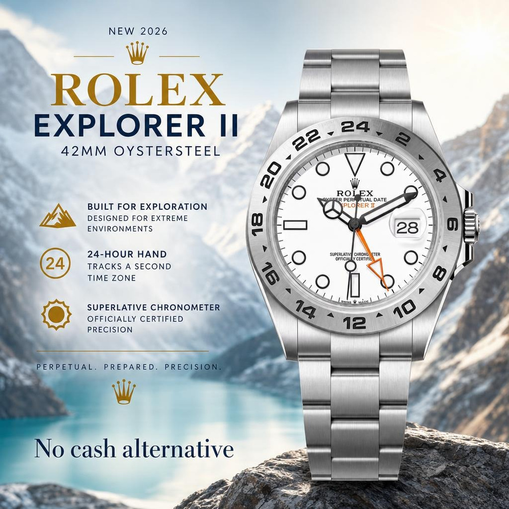 2026 ROLEX EXPLORER II 42 – WHITE DIAL / OYSTER