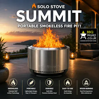 NEW SOLO STOVE SUMMIT 24 STAINLESS STEEL FIRE PIT + COVER