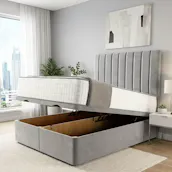 LUXURY OTTOMAN BED BUNDLE - FRAME, MATTRESS + CHOICE OF SIZE & FABRIC