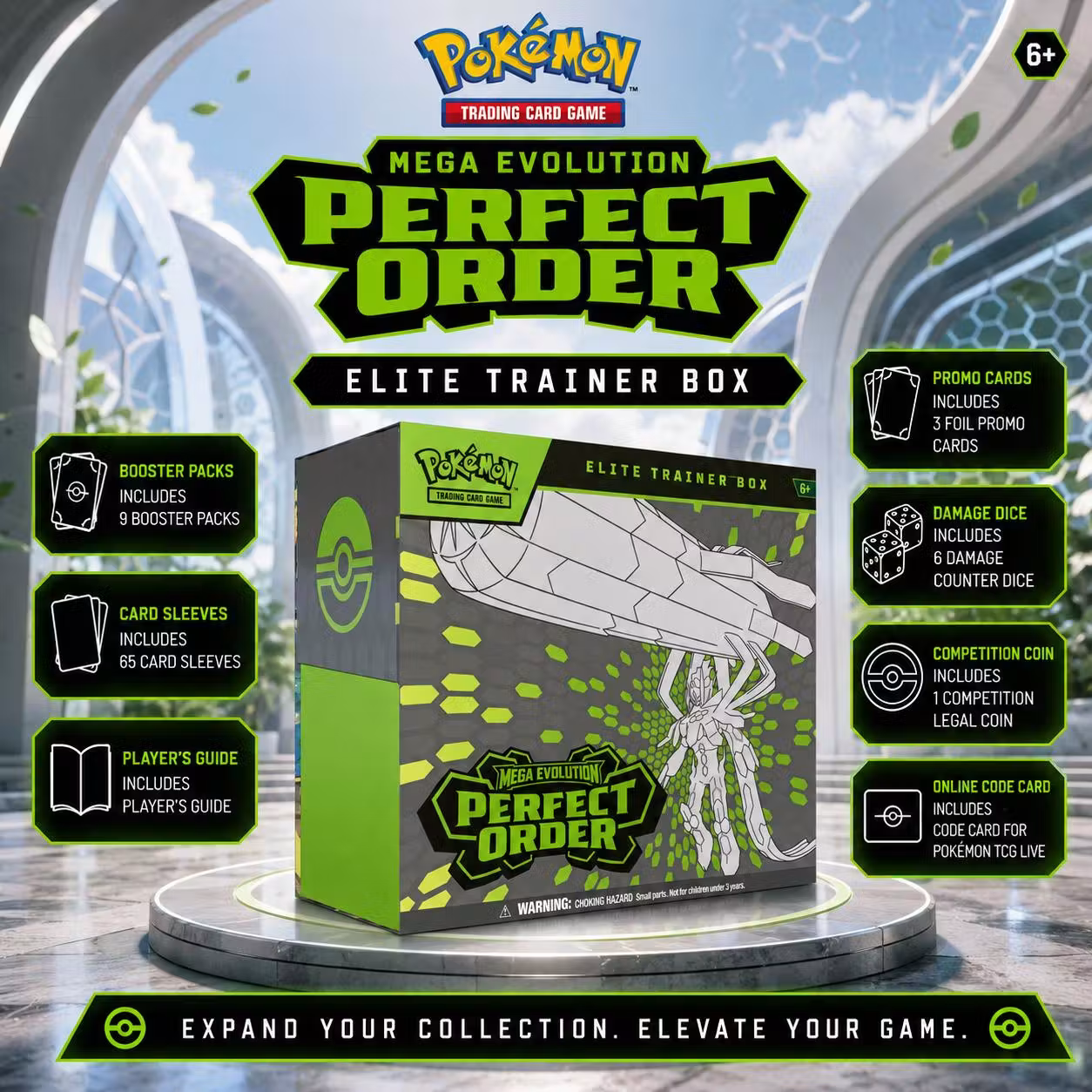 NEW POKEMON TCG MEGA EVOLUTION 'PERFECT ORDER' ELITE TRAINER BOX