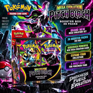 NEW RELEASE POKEMON TCG PITCH BLACK BOOSTER BOX 36 PACKS 2.0 #29
