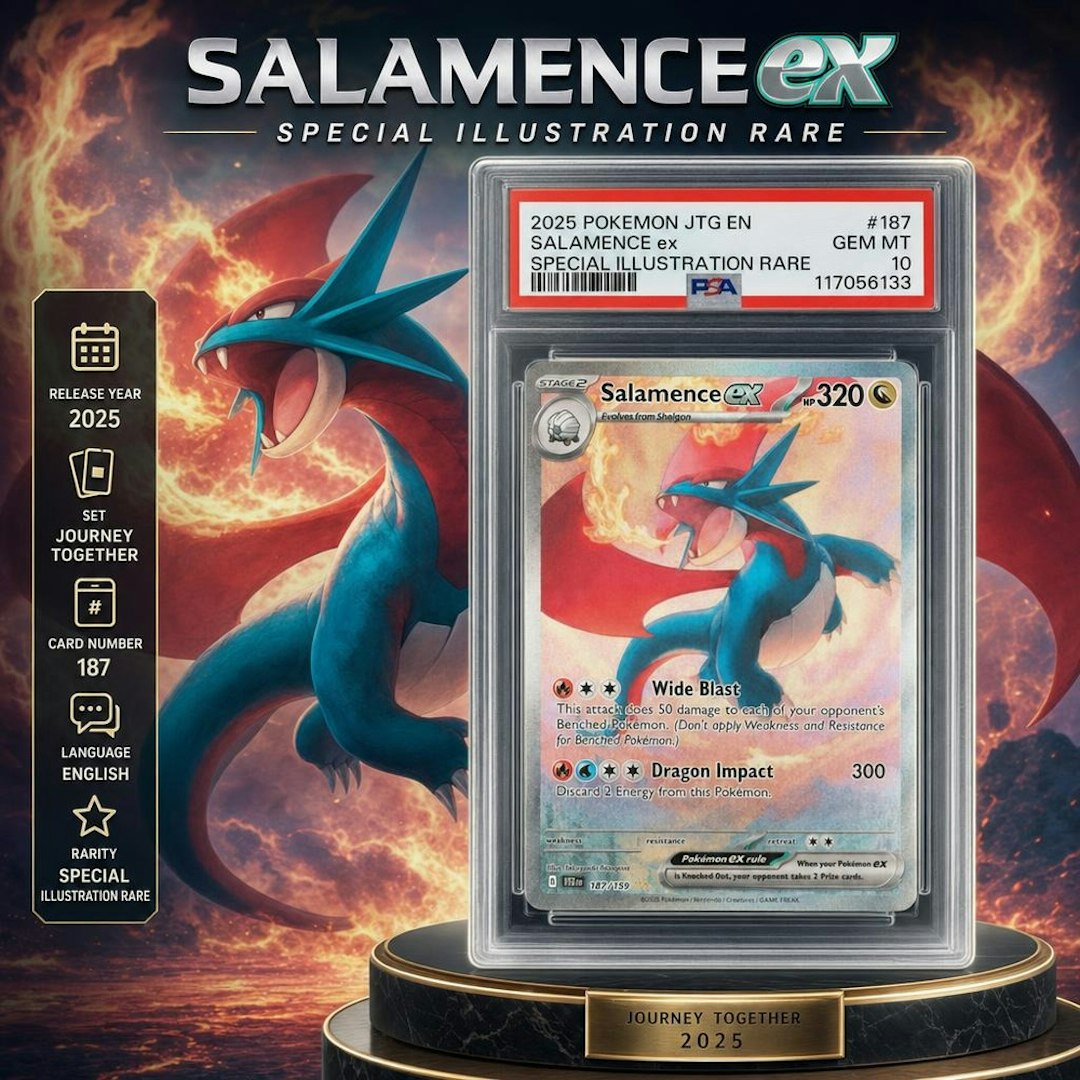 2025 POKEMON JTG EN-JOURNEY TOGETHER #187 SALAMENCE ex SIR