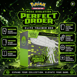 POKEMON TCG MEGA EVOLUTION 'PERFECT ORDER' ELITE TRAINER BOX #27