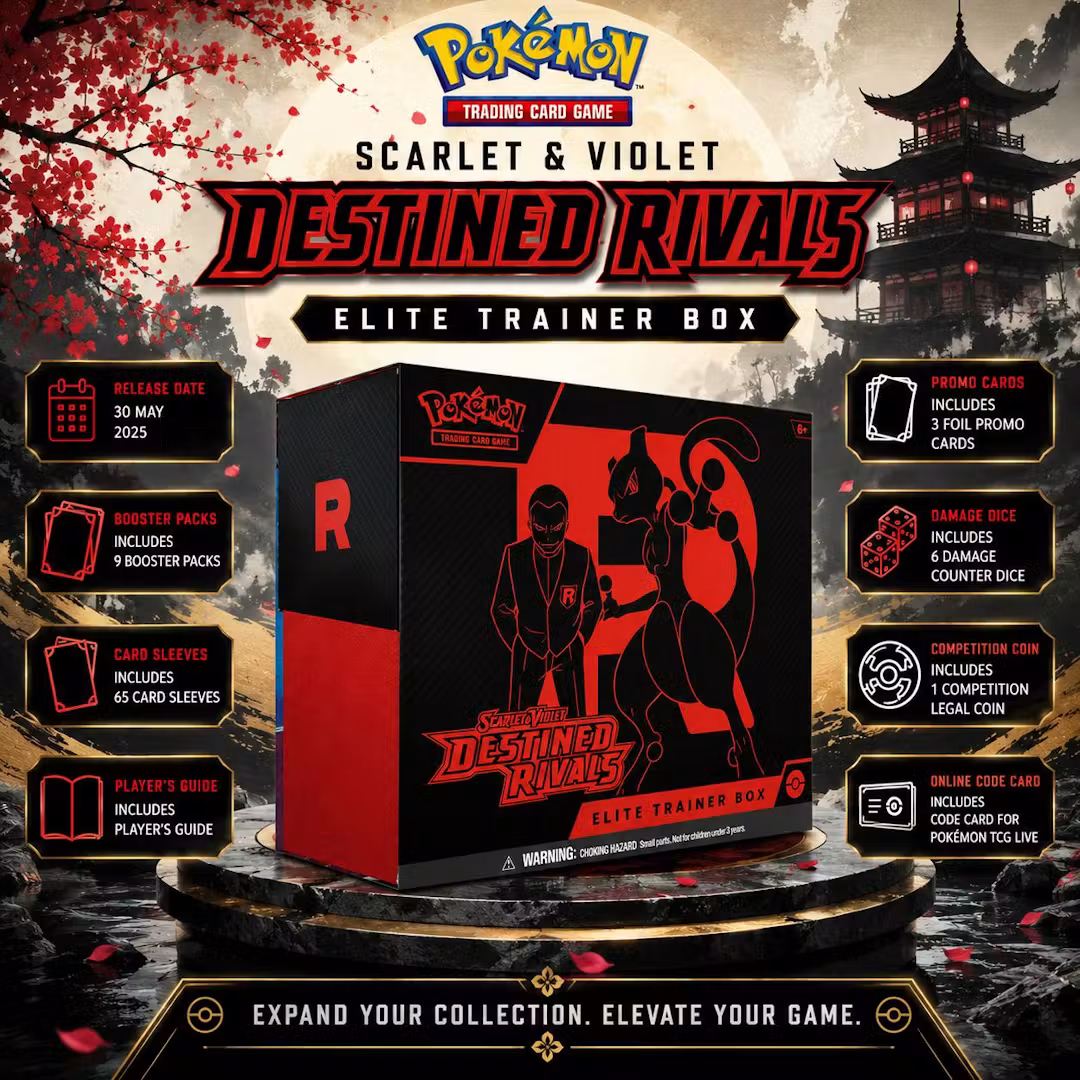 NEW POKÉMON SCARLET & VIOLET DESTINED RIVALS ELITE TRAINER BOX