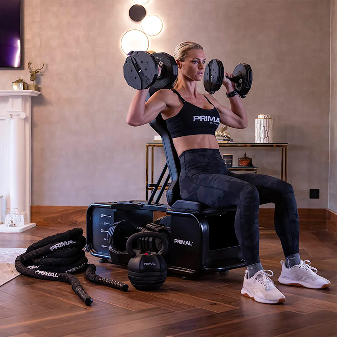 PRIMAL SERIES HIIT BENCH + ACCESSORIES + DUMBBELLS