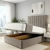 LUXURY OTTOMAN BED BUNDLE - FRAME, MATTRESS + CHOICE OF SIZE & FABRIC