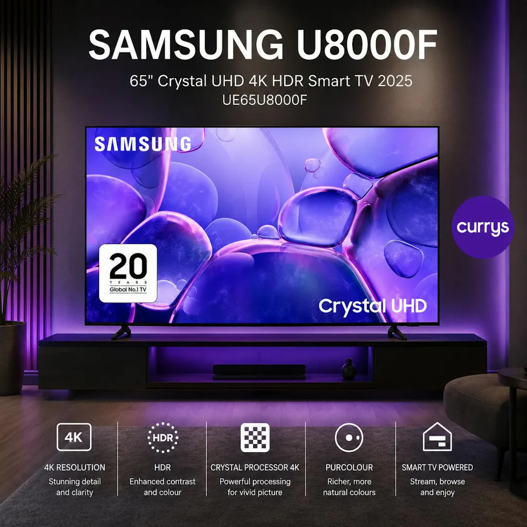 SAMSUNG U8000F 65" Crystal UHD 4K HDR Smart TV - UE65U8000F