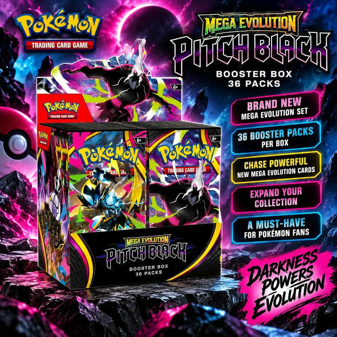 NEW RELEASE POKEMON TCG PITCH BLACK BOOSTER BOX 36 PACKS