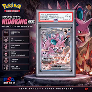 PSA 10 2025 POKEMON DRI EN-DESTINED RIVALS #233 ROCKET'S NIDOKING SIR