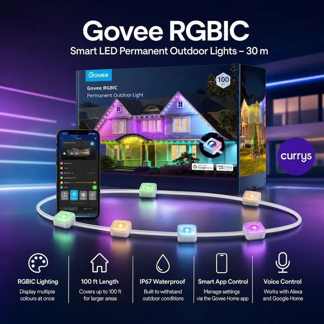 GOVEE RGBIC Smart LED Permanent Outdoor Lights - 30 m