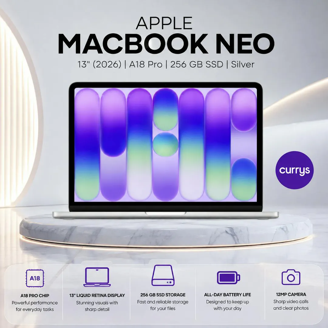 APPLE MACBOOK NEO 13" (2026) - A18 PRO, 256 GB SSD, SILVER