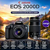 CANON EOS 2000D DSLR CAMERA WITH LENS