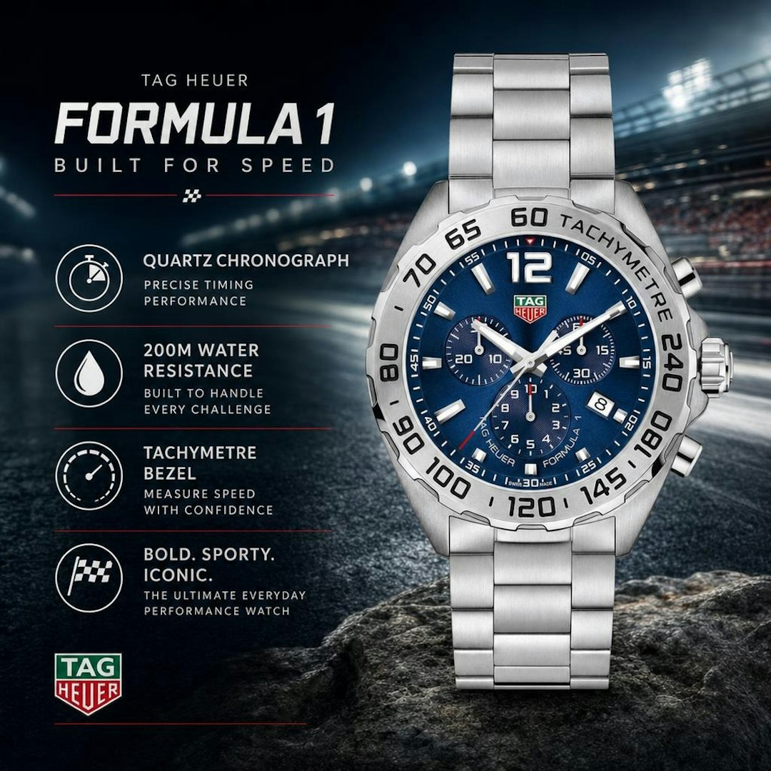 TAG Heuer Formula 1 Quartz Chronograph 43mm Mens Watch