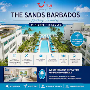 LUXURY 14 NIGHT THE SANDS BARBADOS TUI ALL INCLUSIVE